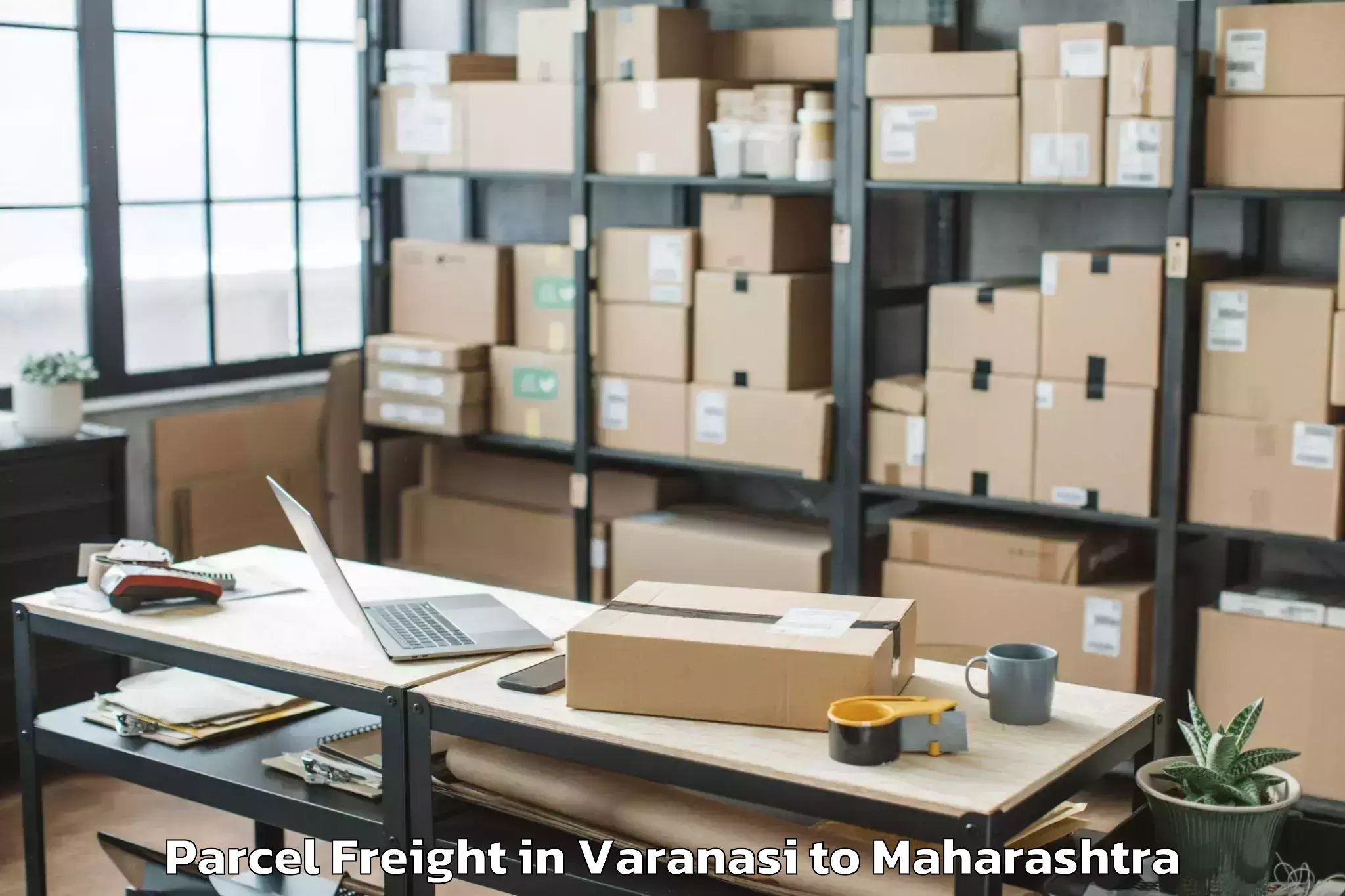 Top Varanasi to Malkapur Parcel Freight Available